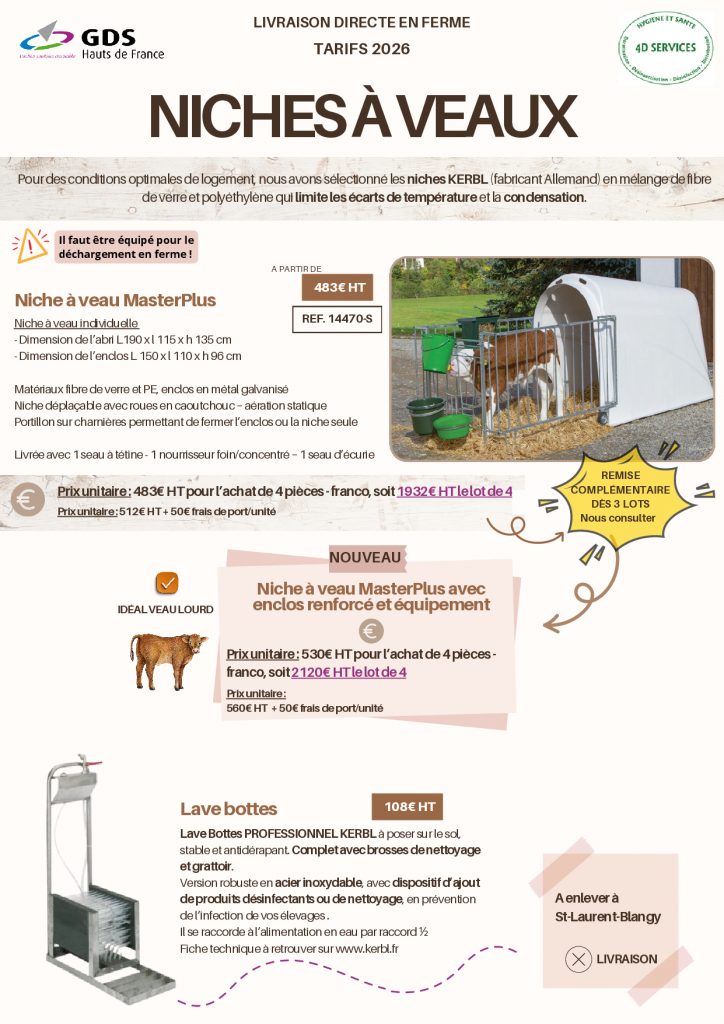 NOUVELLE OFFRE SUR LES NICHES A VEAUX